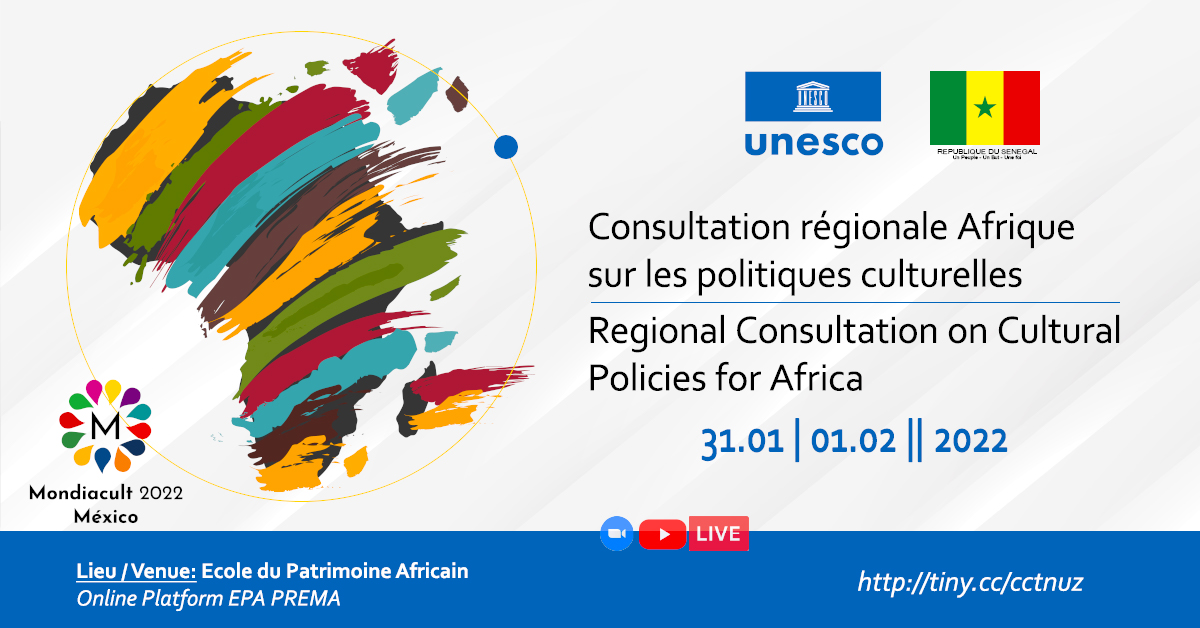 Lire la suite à propos de l’article Première session Consultation régionale en ligne sur les politiques culturelles pour la région Afrique